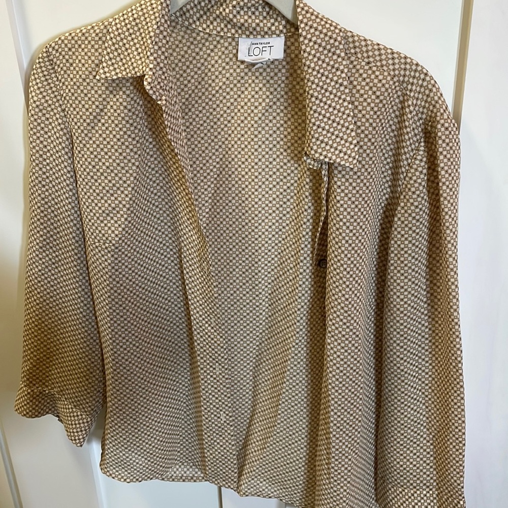 Loft button up blouse